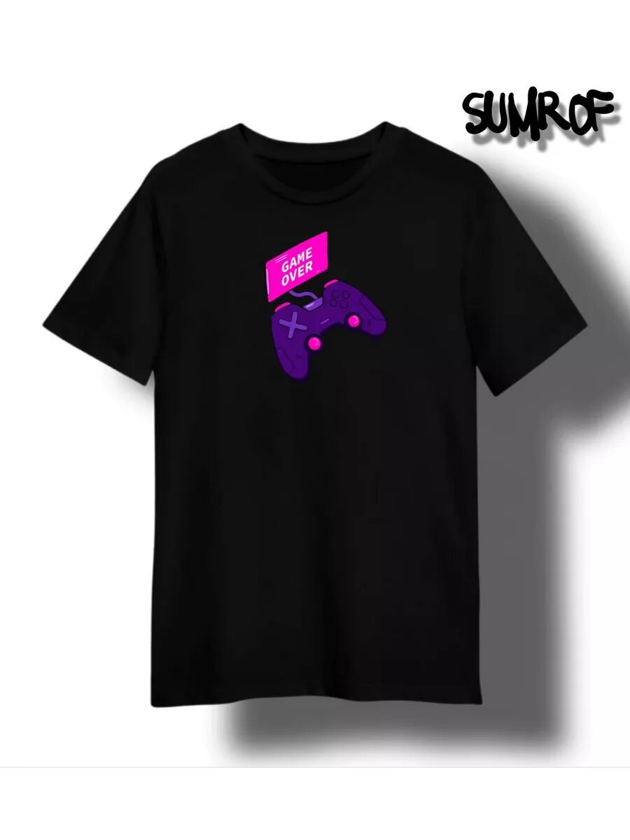 Футболка Zerosell game over, размер 4XS, черный