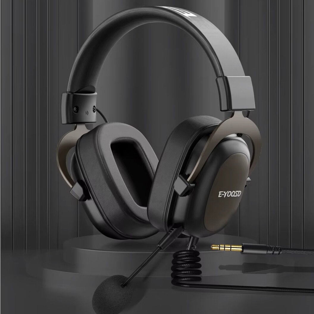 Компьютерная гарнитура H2828D, с микрофоном, проводная, черные