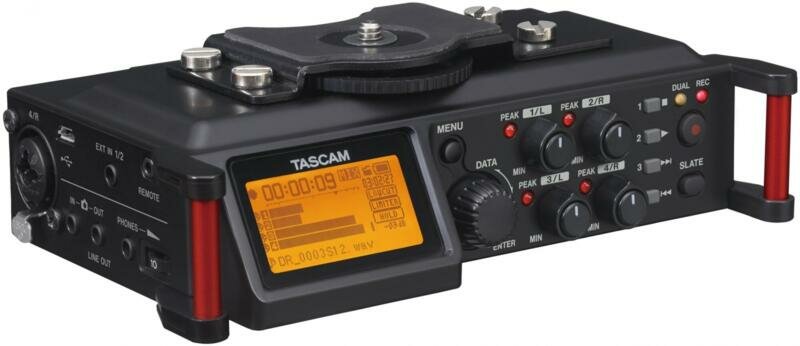 Рекордер Tascam DR-70D, 4 канала, 128ГБ, портативная, черный