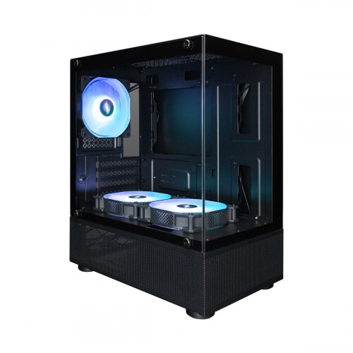 Корпус 1STPLAYER MIKU Mi2-A ARGB, черный (Mi2-A-BK-2FC7R-1FC7)