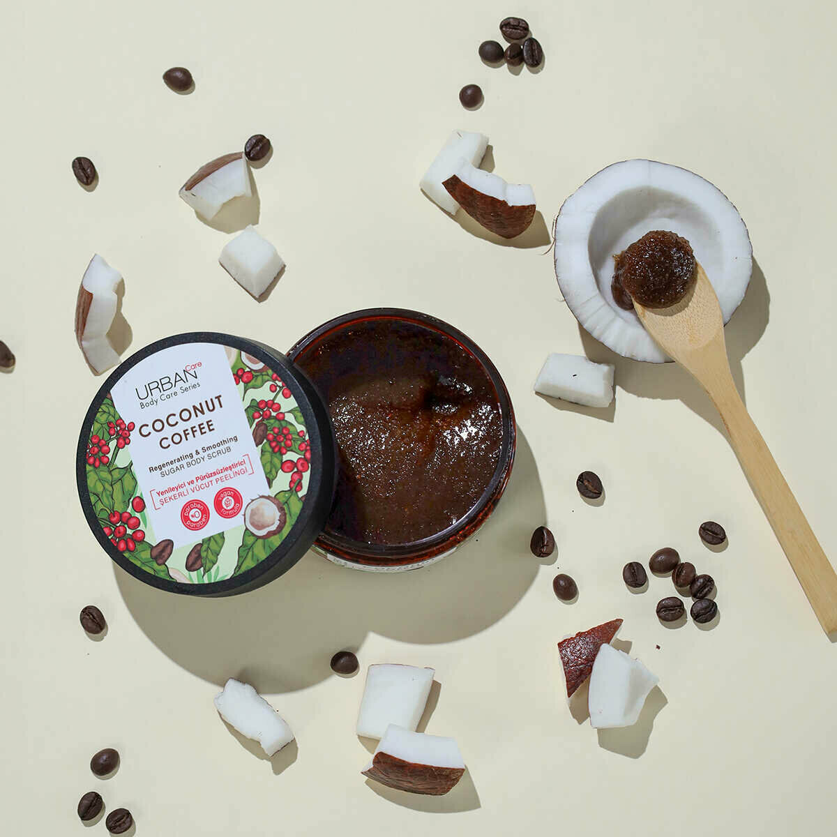 Пилинг URBAN CARE Coconut Coffee, для тела, с кокосовым маслом, 280 г — фото 1