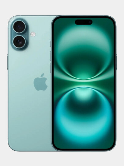Смартфон Apple iPhone 16 128 ГБ, Dual: nano SIM + eSIM, Чехол в подарок Teal — фото 1