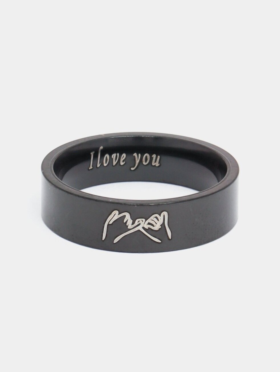 Кольцо, размер 19, черный — фото 1