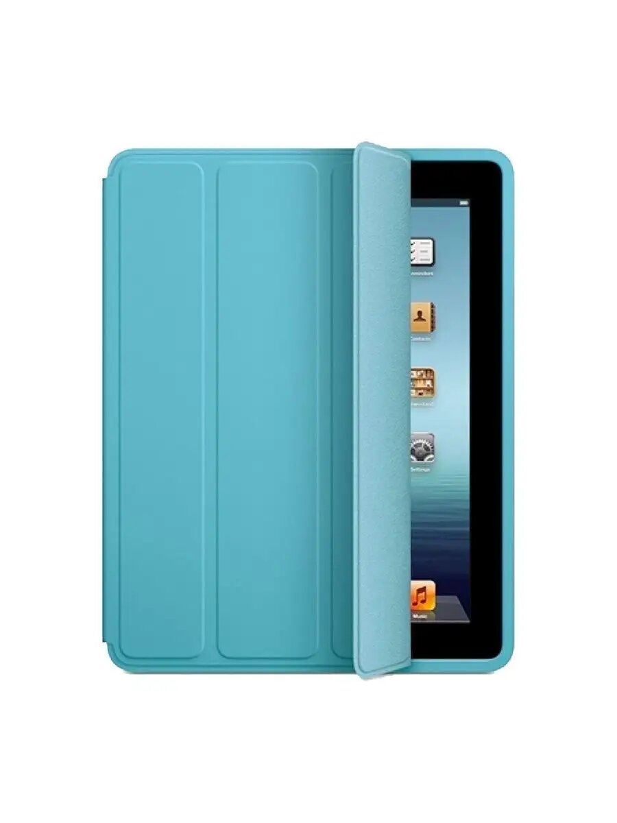 Чехол-книжка Smart Case, для iPad 2011г 2/3/4, на магните, противоударный, небесно-голубой