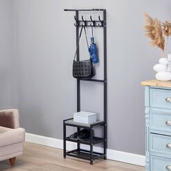 Прихожая Клик Мебель "Basic", металл, черная, 40 см x 25,5 см x 160 см