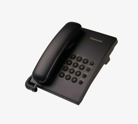Телефон стационарный проводной Panasoniс MX500 черный — фото 1
