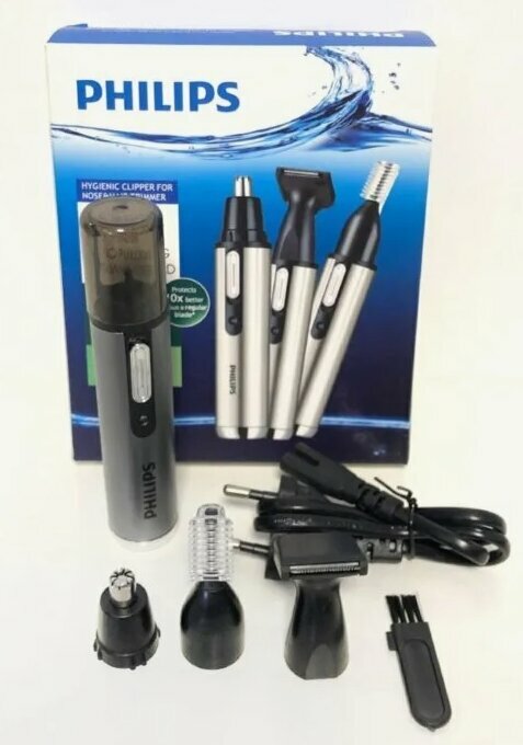 Триммер Philips "HP-305", для бороды/носа/ушей, на аккумуляторе — фото 1