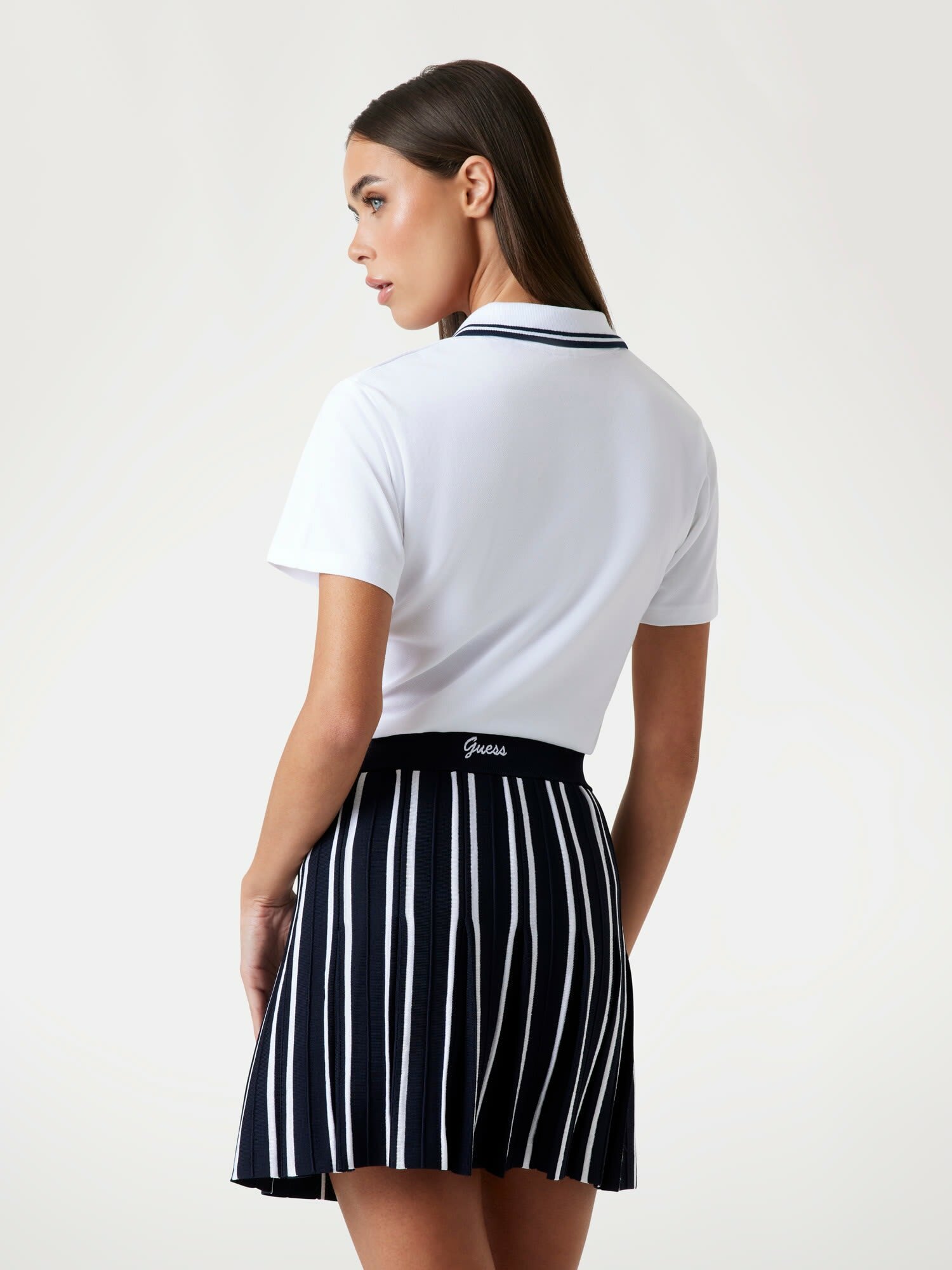 Поло GUESS Amaryllis Regular Polo, размер XL, белый, — фото 1