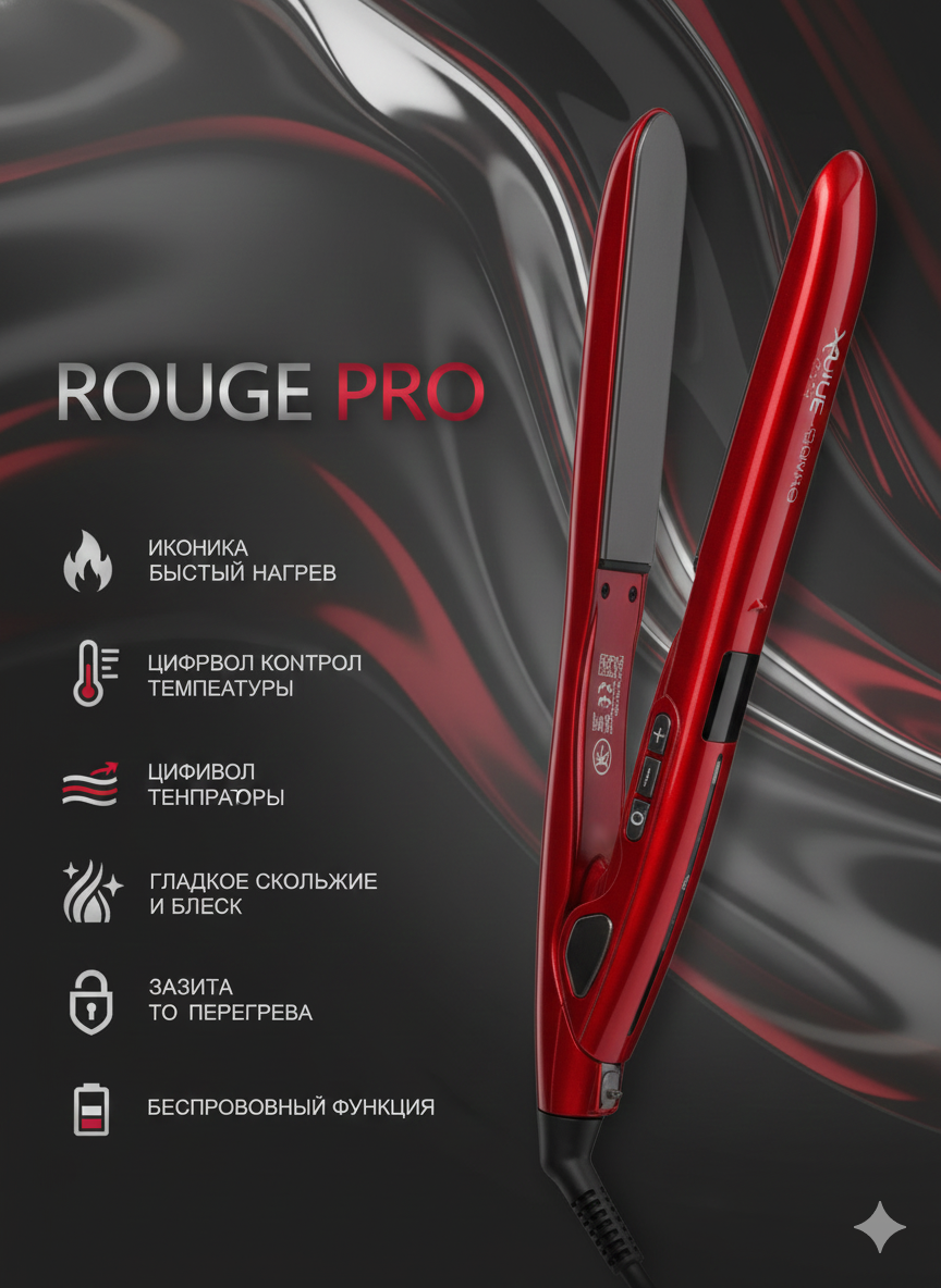 Плойка, выпрямитель, дорожный, для укладки, керамическое покрытие,