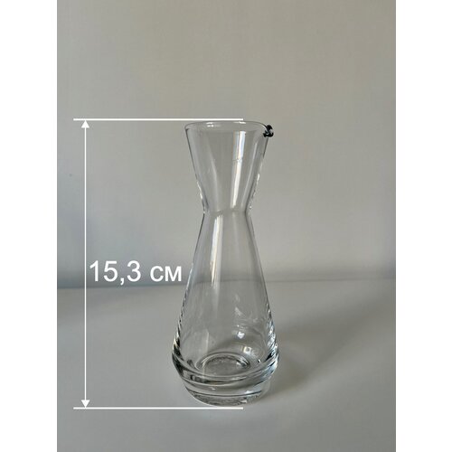 Ваза колба прозрачное стекло 15,3 см