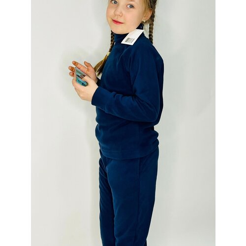 фото Комплект одежды любимыши, свитшот и брюки, повседневный стиль, размер 122-128, синий