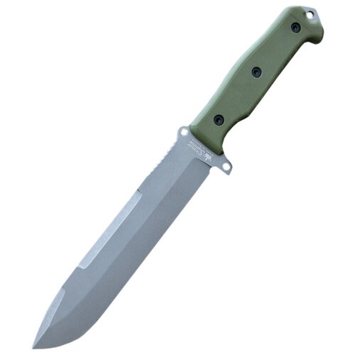 нож фиксированный kizlyar supreme corsair aus 8 коричневый Нож фиксированный Kizlyar Supreme Survivalist X AUS-8 TacWash Green зеленый