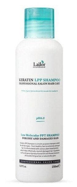 Lador Шампунь для волос кератиновый Keratin LPP Shampoo 150мл