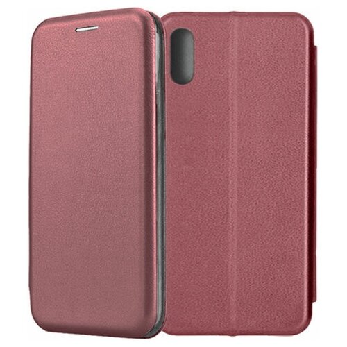 Чехол-книжка Fashion Case для Apple iPhone X / XS темно-красный