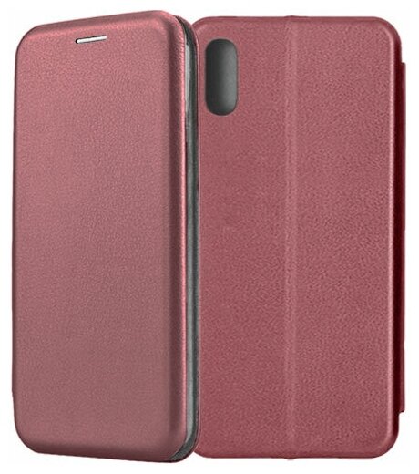 Чехол-книжка Fashion Case для Apple iPhone X / XS темно-красный