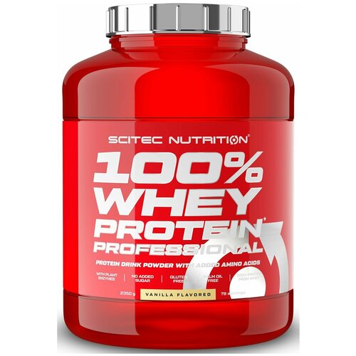 фото Протеин сывороточный scitec nutrition 100% whey protein professional 2350 г ваниль