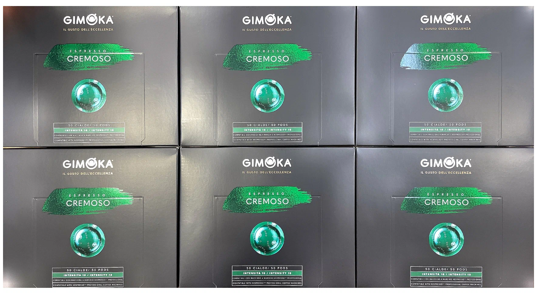Кофе в капсулах Gimoka Cremoso, 50 шт, 6 упаковок / для кофемашин Nespresso Professional
