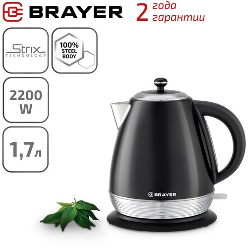 Чайник BRAYER BR1006, черный чайник brayer br1006