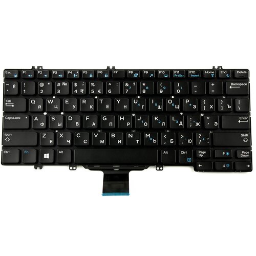 Клавиатура для ноутбука Dell 5280 5288 7280 без подсветки p/n: PK131S53B01, DLM16C8, DLM16C83U4J698 аккумулятор для ноутбука dell k5xww latitude 5289 7390