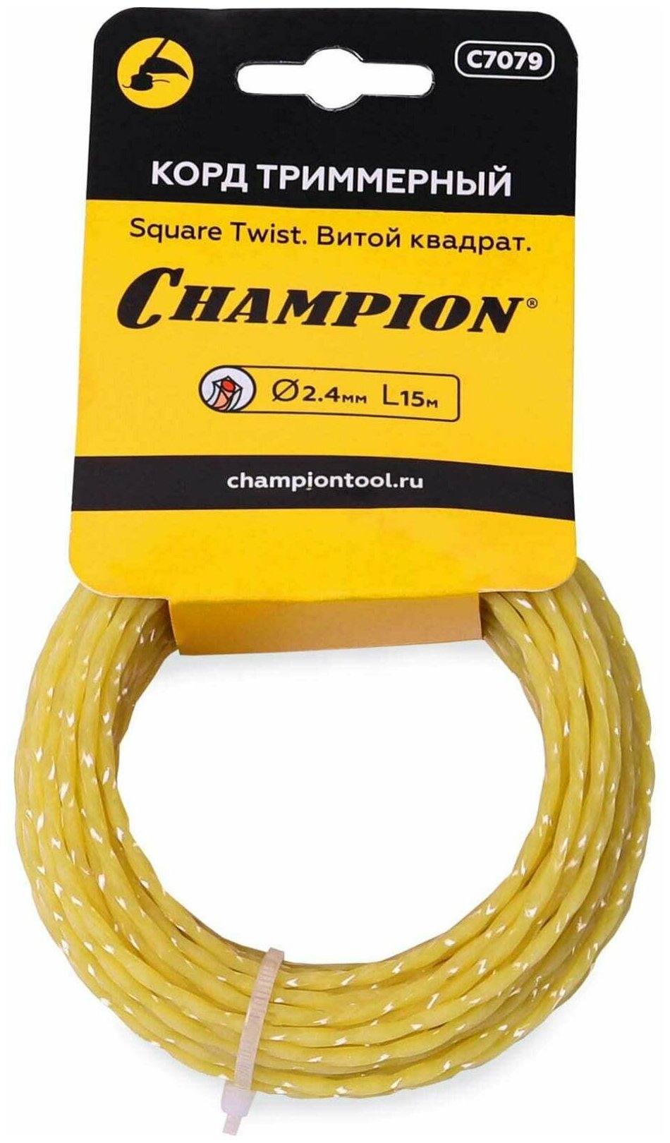 99015099802 Леска для триммеров Champion Square Twist C7079 - фотография № 1