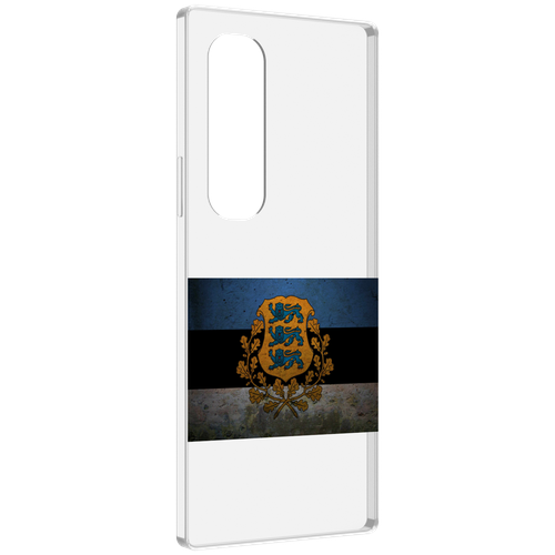 Чехол MyPads герб флаг эстонии-1 для Samsung Galaxy Z Fold 4 (SM-F936) задняя-панель-накладка-бампер