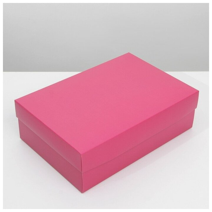 Дарите Счастье Коробка подарочная складная, упаковка, «Фуксия», 30 х 20 х 9 см