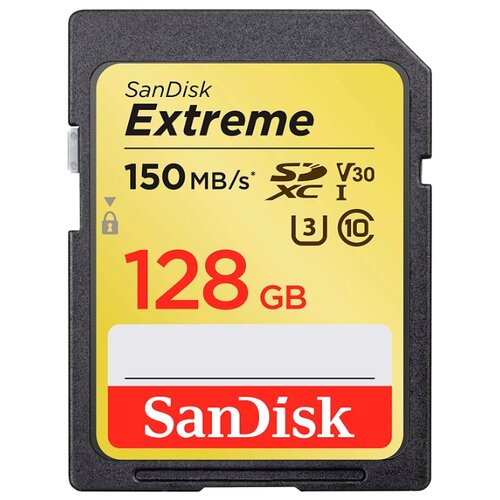 фото Карта памяти SanDisk Extreme SDXC Class 10 UHS Class 3 V30 150MB/s 128GB