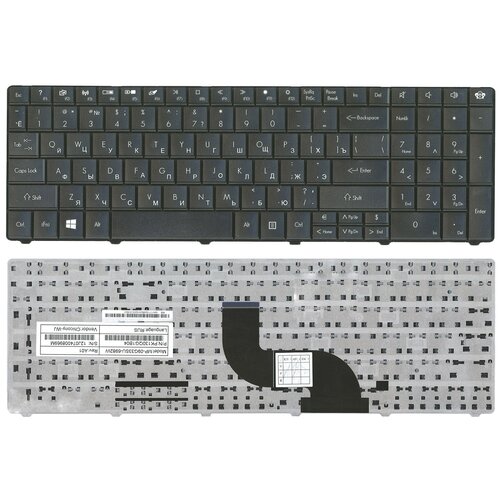 Клавиатура для Packard Bell MP-09G33SU-6982 черная, версия 2 клавиатура для ноутбука packard bell mp 09g33su 6982 черная версия 2