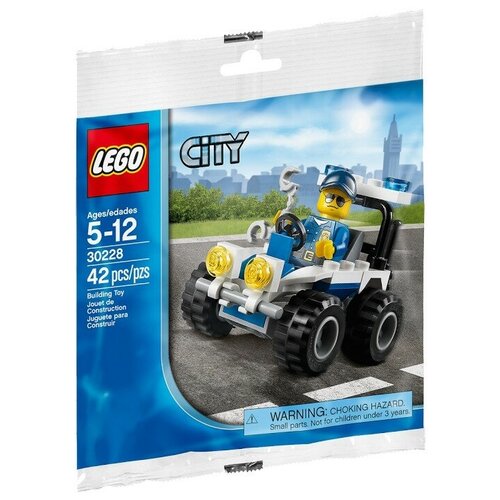 Конструктор LEGO City 30228 Полицейский мотовездеход, 42 дет. конструктор lego city police 60244 полицейский вертолетный транспорт