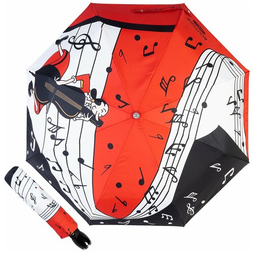 Зонт складной Moschino 7020-OCC Olivia Musician Red зонт складной moschino boutique 7961 a olivia scarves зонты