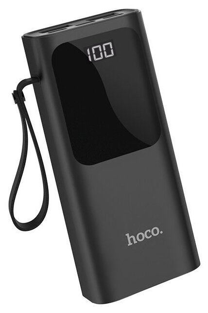 Портативный аккумулятор Hoco J41 Treasure 10000mAh, чёрный, упаковка: коробка