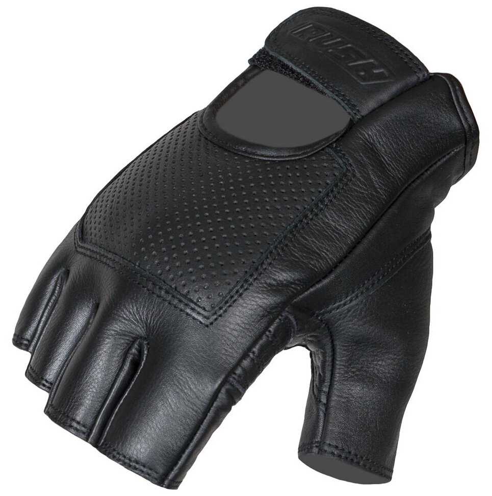 RUSH Перчатки без пальцев SUMMER кожа, цвет Черный, Размер S