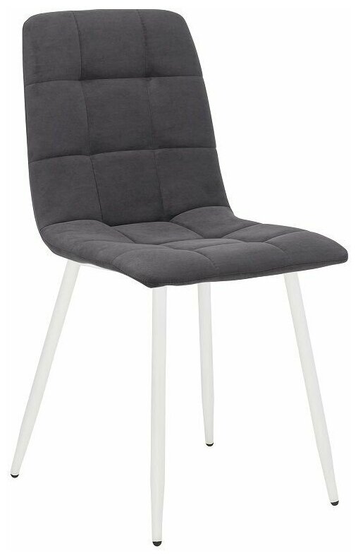 Комплект стульев Leset Скай, металл белый/велюр ULTRA GRAFIT графит, 2 шт.