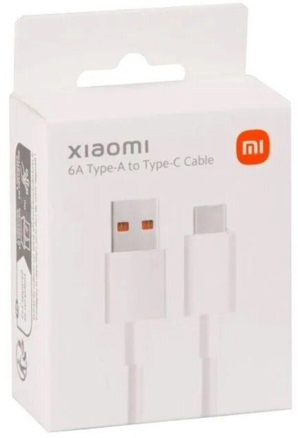 Кабель Xiaomi 6A Type-A to Type-C белый - фото №11