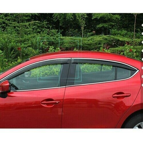 Дефлекторы окон (ветровики) Mazda 3 III седан, хэтчбек 2013-2018г