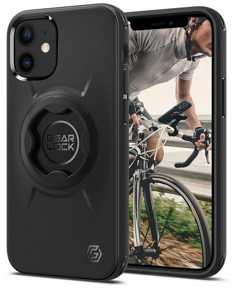 Спортивный чехол SPIGEN для iPhone 12 Mini - Bike Mount GCF132 - Чёрный - ACS01589