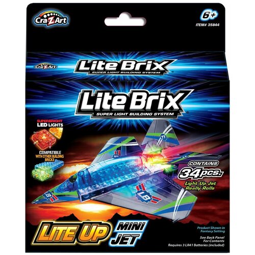 Конструктор Cra-Z-Art Lite Brix 35844 Мини джет, 34 дет. конструктор cra z art lite brix girls 35707 спортивный автомобиль