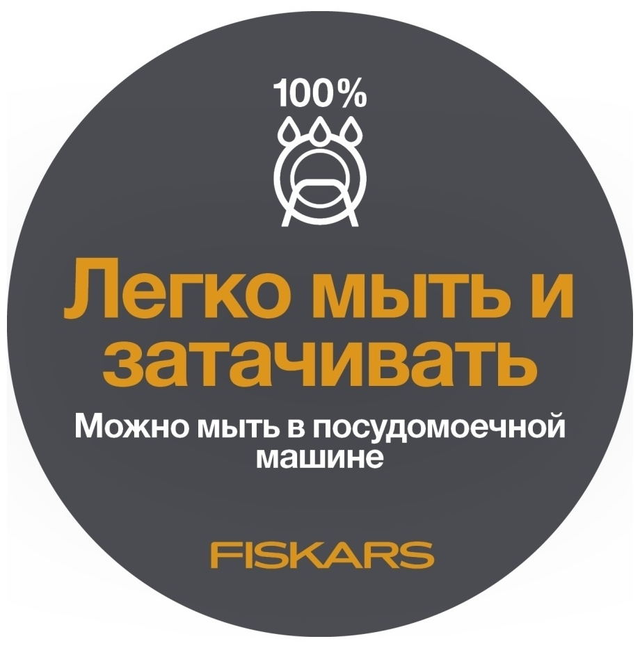 Нож кухонный Fiskars Hard Edge (1051761) стальной сантоку лезв.161мм прямая заточка черный - фото №8