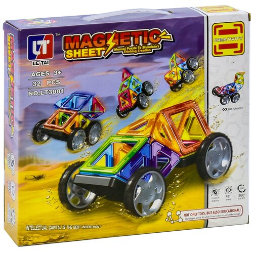 Конструктор LeTai Magnetic Sheet Creativity LT3001 Ралли, 32 дет.