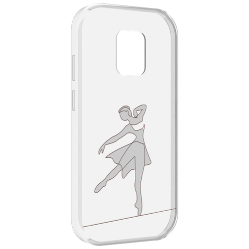 Чехол MyPads балерина-белая для UleFone Power Armor 14 / 14 Pro задняя-панель-накладка-бампер