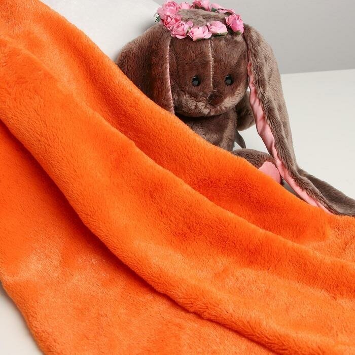 Страна Карнавалия Лоскут для рукоделия, 50 × 50 cм, мех, цвет оранжевый