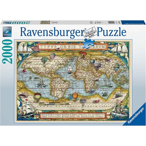 Ravensburger. Пазл карт. 2000 Вокруг света