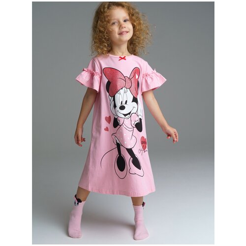 Сорочка playToday, размер 122, черный сорочка playtoday размер 122 розовый