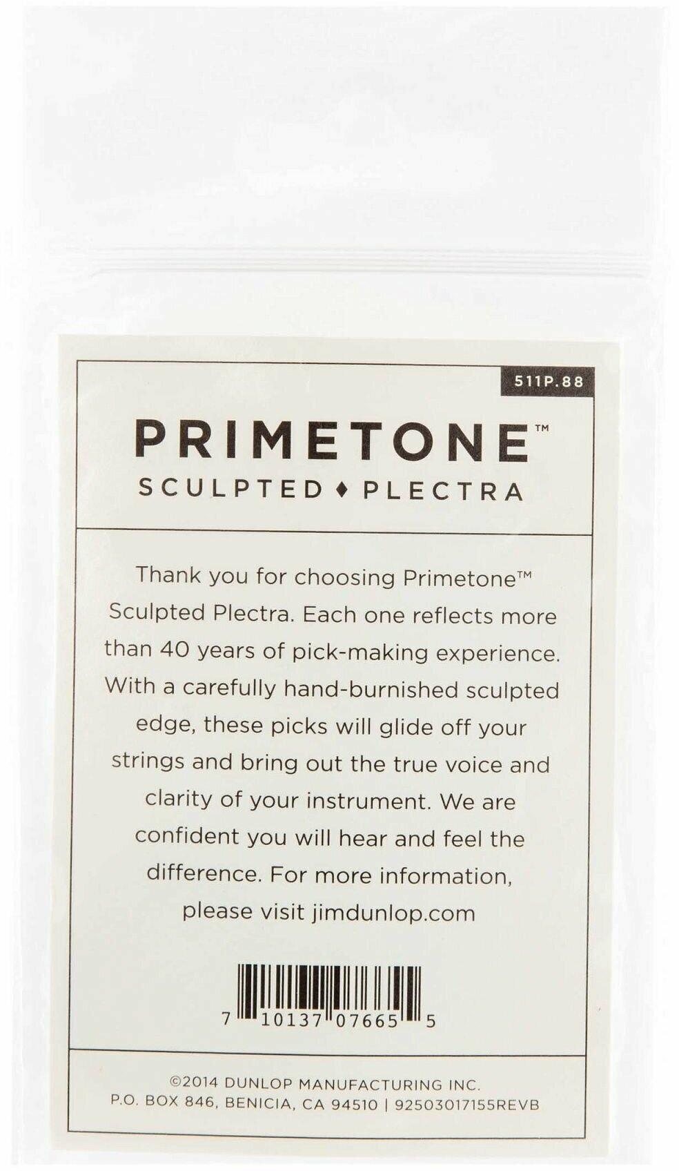 Медиатор DUNLOP 511P088 Primetone Standard 3Pack — фото 1