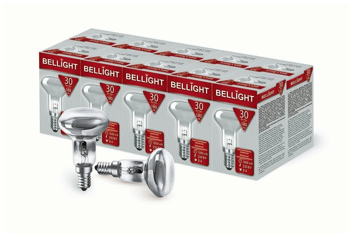 Лампа зеркальная BELLIGHT, R39, Е14,230V,30W,10 ШТ.