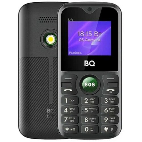 телефон bq 1853 life 2 sim красный Сотовый телефон BQ M-1853 Life, 1.77, 2 sim, 32Мб, microSD, 600 мАч, фонарик, черно-зеленый