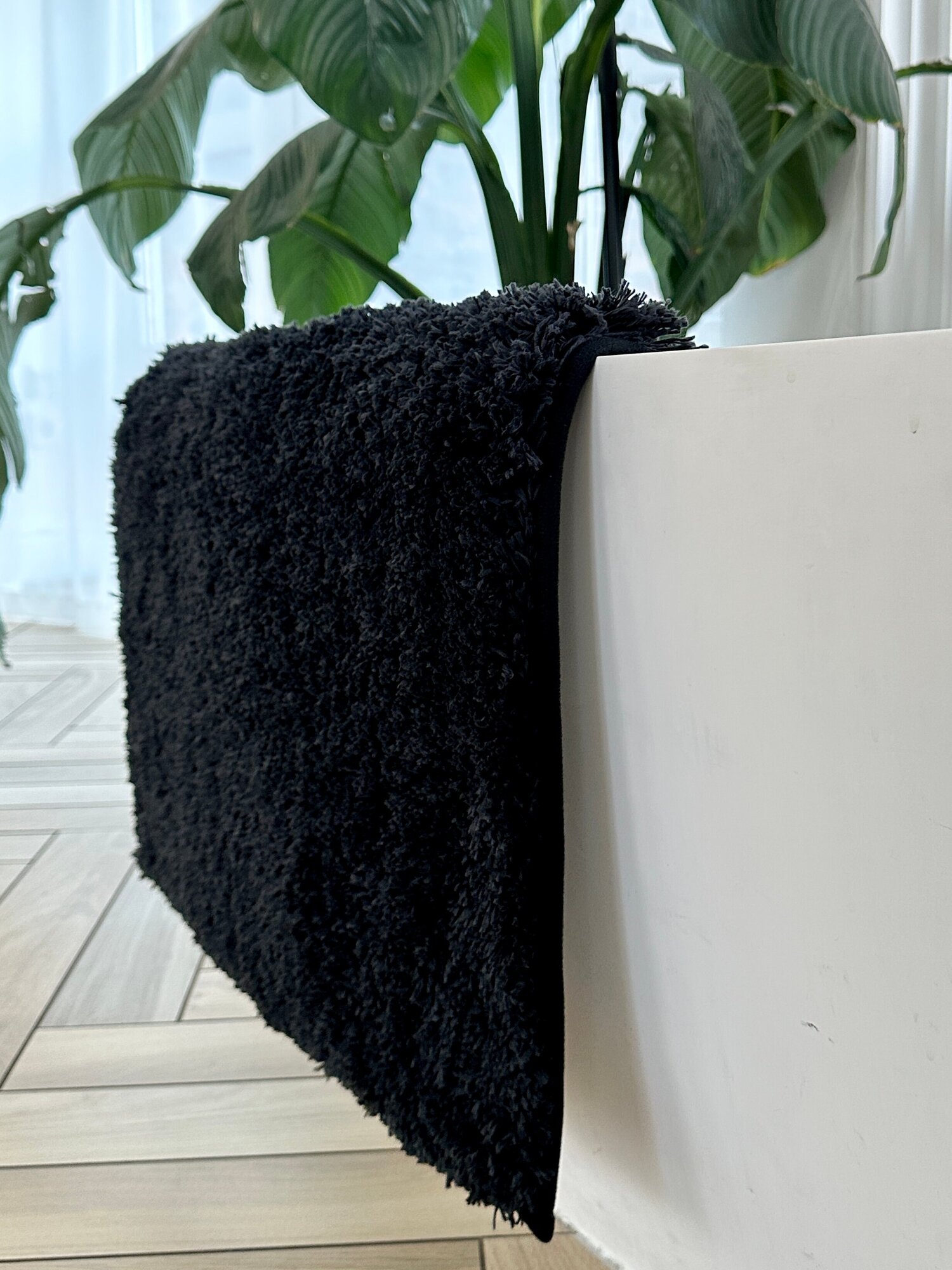 Противоскользящий коврик в ванную комнату Homy Mood, коврик для ванной антискользящий 50x80 см, коврик для туалета, черный