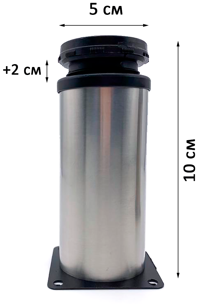 Мебельные ножки (опоры) хром 100 мм 2 шт - фотография № 8