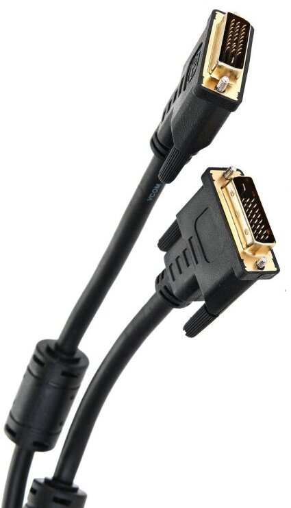 Кабель DVI - DVI Dual Link, M/M, 1.8 м, 2 фильтра, Vcom, VDV6300-1.8M, 1 шт.