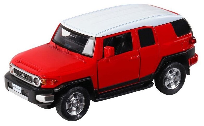 Машина "автопанорама" Toyota FJ Cruiser, красный, 1/32, свет, звук, инерция, в/к 17,5*13,5*9 см JB1251289